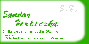 sandor herlicska business card